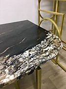 Реализация кофейного столика из мрамора и металла по индивидуальному проекту 